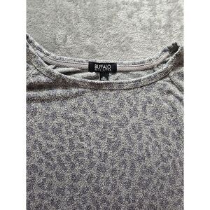 Buffalo David Bitton Women's XL‎ Gray Speckled Long Sleeve Knit Top